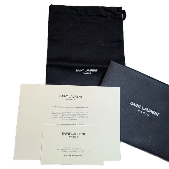 Saint Laurent (Authentic) Nude Beige Leather YSL Zippy Long Wallet w/ Box, VGUC - Picture 13 of 14